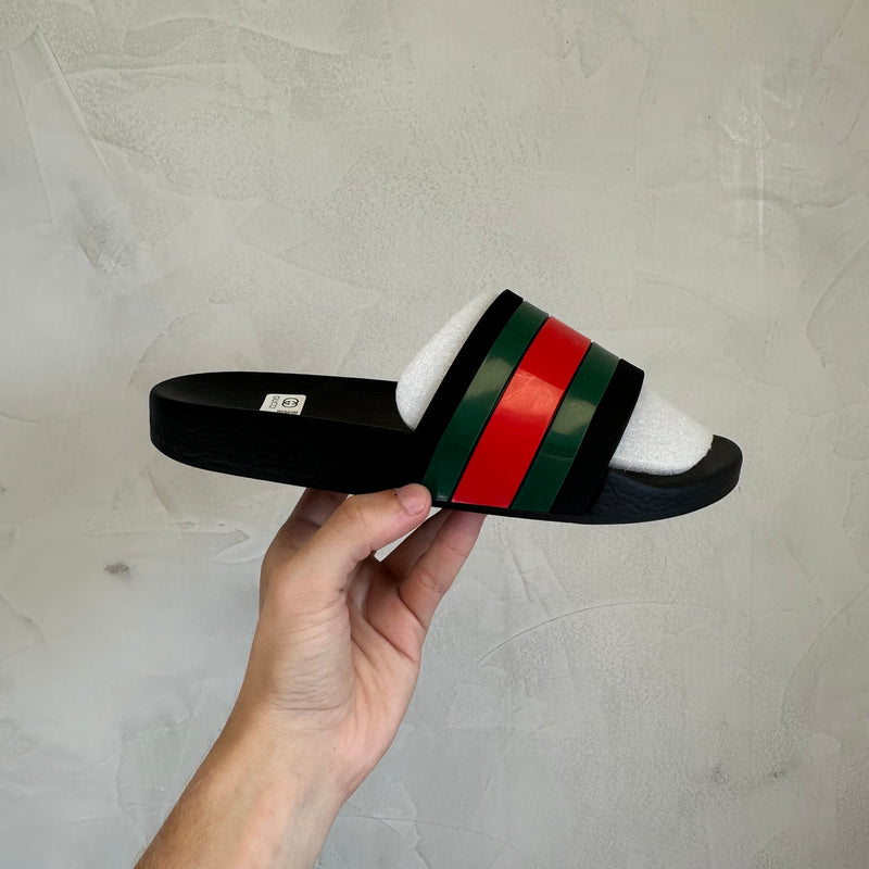 Gucci Rubber Slide Red Green (Pronta Entrega)