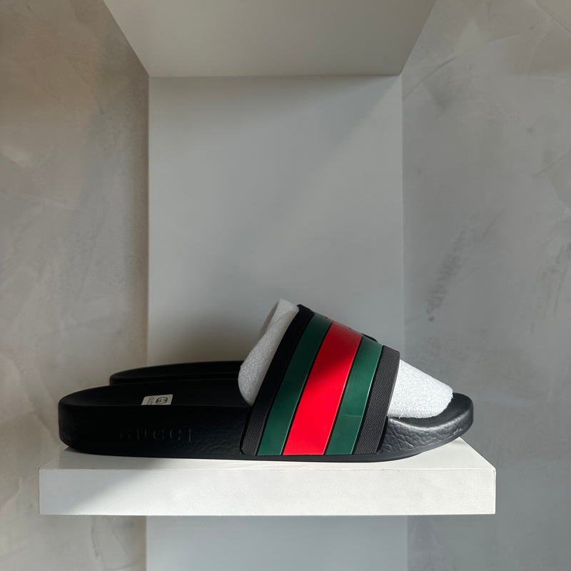 Gucci Rubber Slide Red Green (Pronta Entrega)